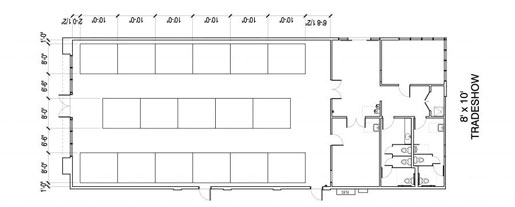 Floor Layout #15 <BR>17 - 8' x 10' Tables <BR>Tradeshow